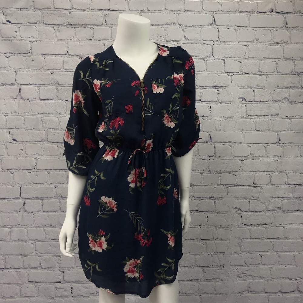 Stella Tweed Ladies Navy Floral Dress